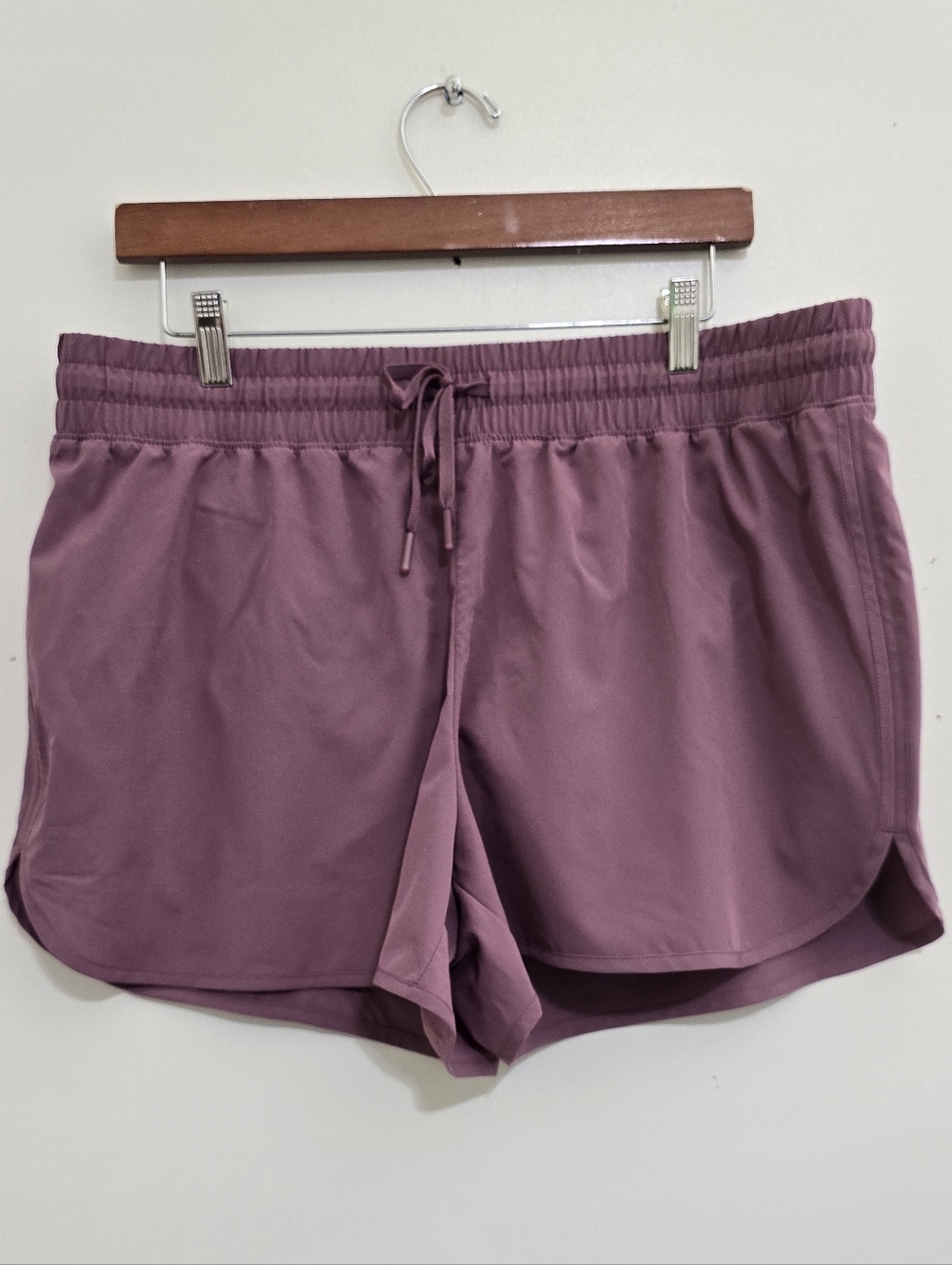VELOCITY size XL Athena Running Shorts with Panty Plum Shade Activewear
